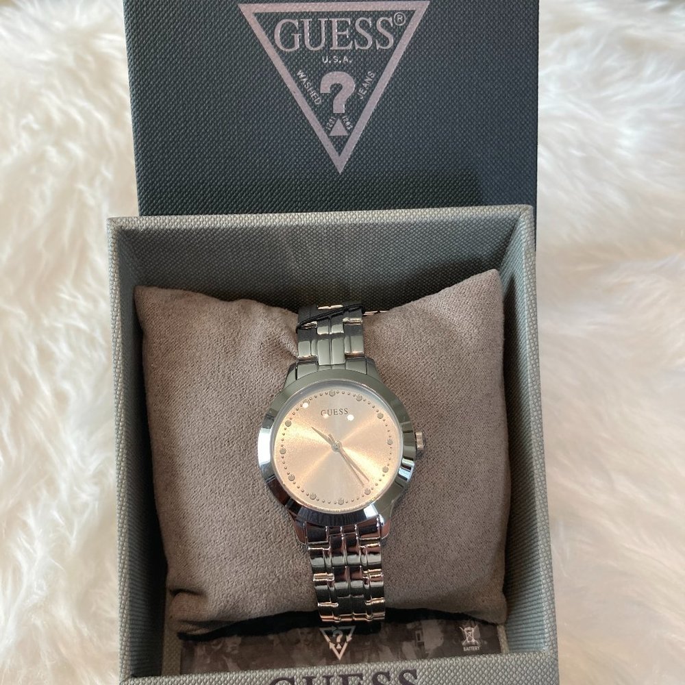 NWT Guess Stainless Steel Chelsea Classic Watch